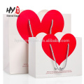 Heart-shaped high-end clothing gift handbag kraft paper bag